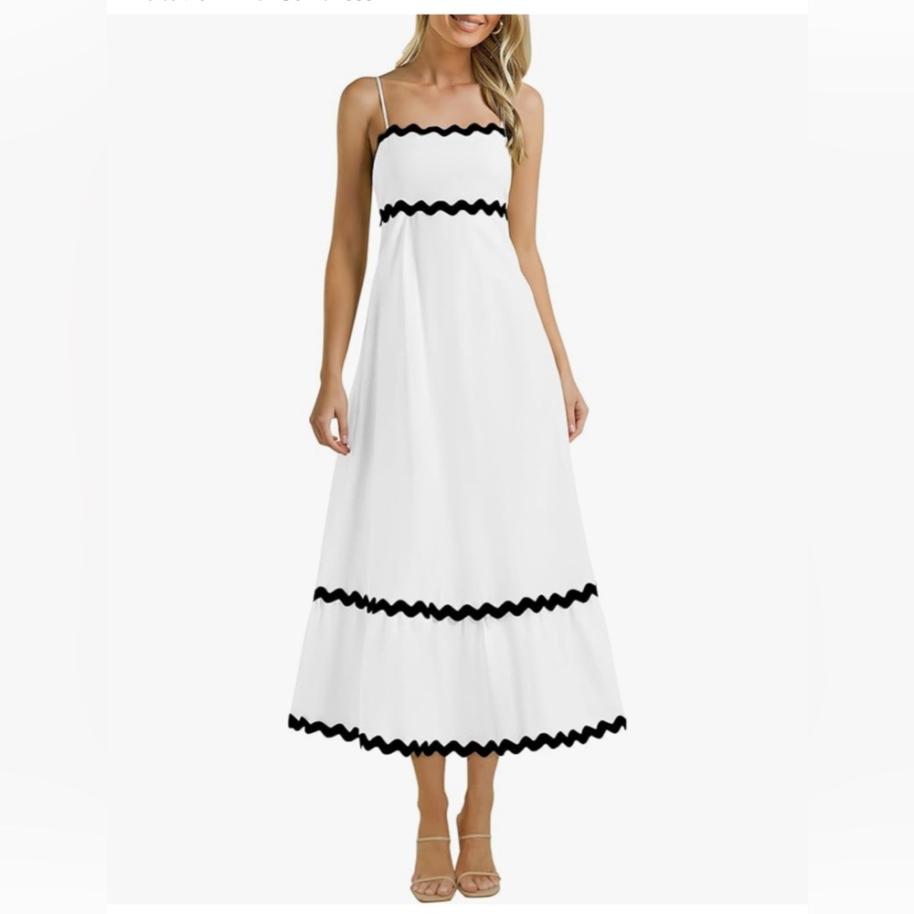 Kirundo  White and Black Maxi Dress - Picture 2 of 3